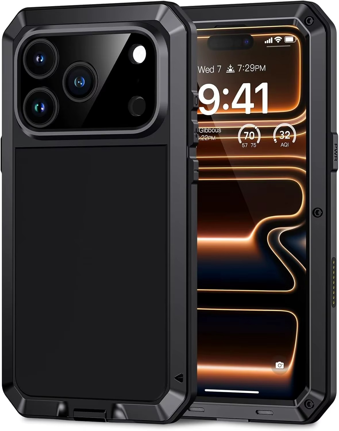 Premium iPhone Case MagSafe Compatible Magnetic Protective Cover Aluminum Armor Frame Heavy Duty Shockproof Built-in Glass Screen Protector Camera Lens Guard Full Protection