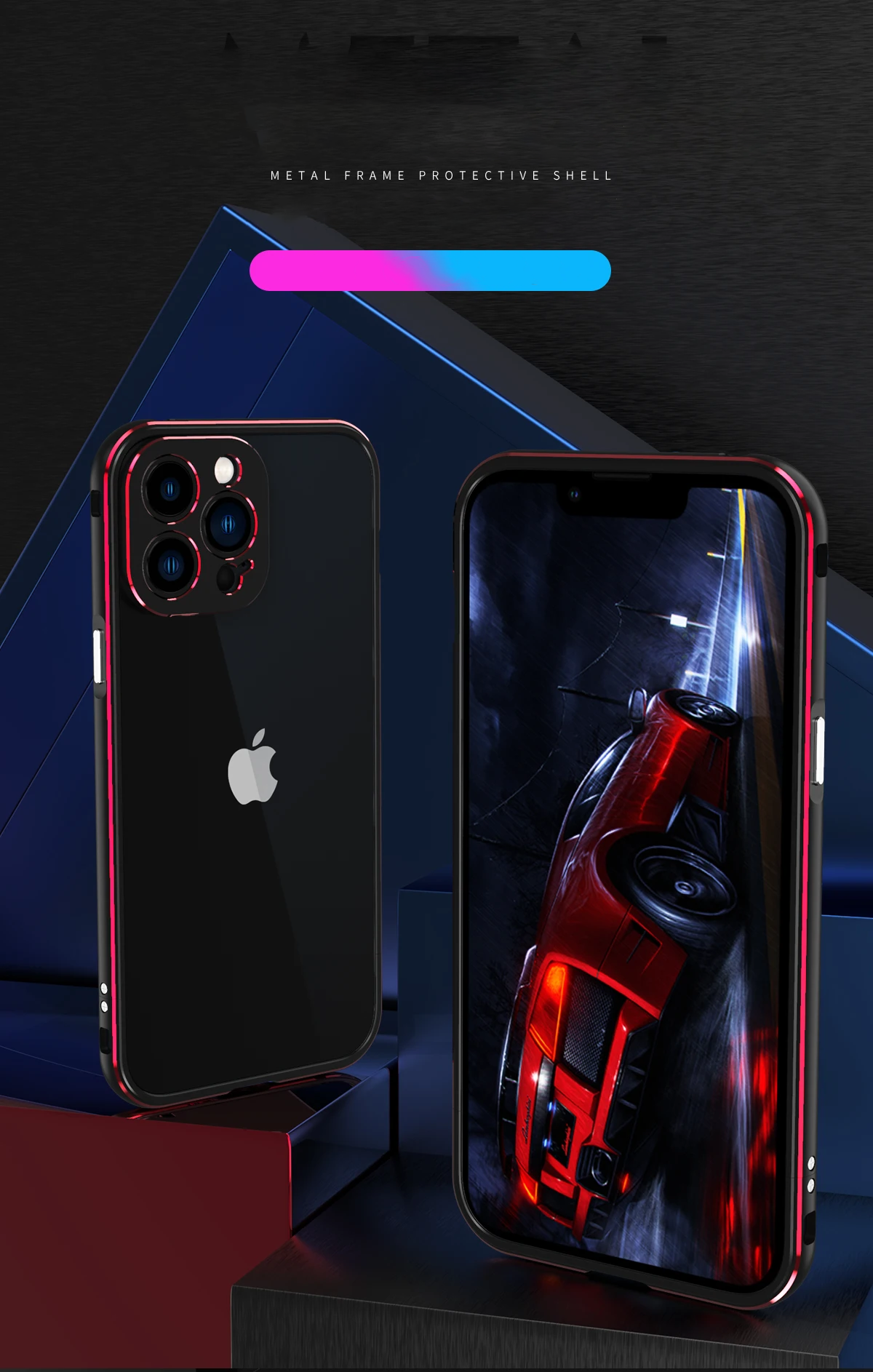Premium iPhone Case MagSafe Compatible Magnetic Protective Cover Aluminum Bumper Metal Lens Frame Shockproof Slim Full Protection Camera Guard
