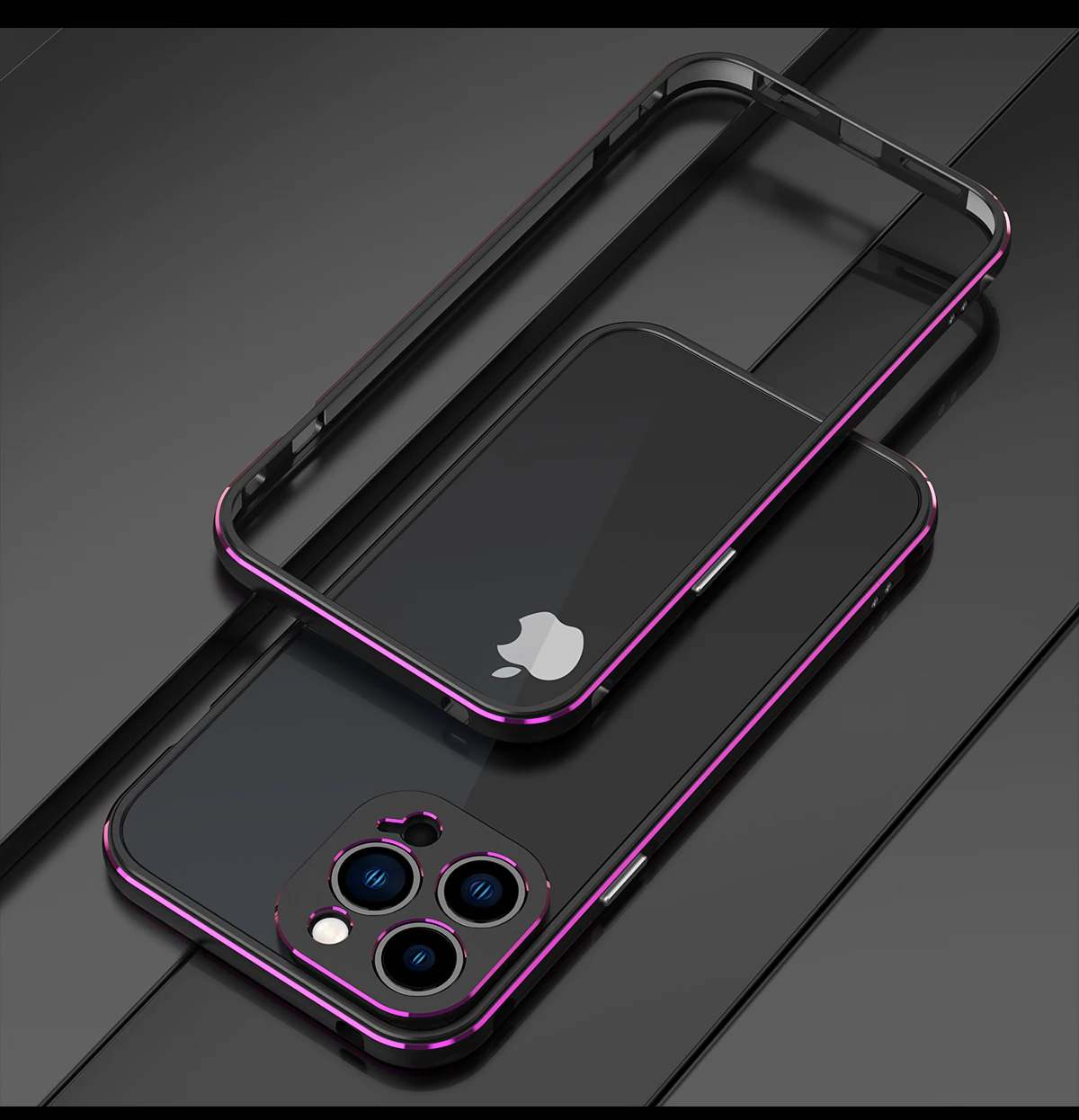 Premium iPhone Case MagSafe Compatible Magnetic Protective Cover Aluminum Bumper Metal Lens Frame Shockproof Slim Full Protection Camera Guard