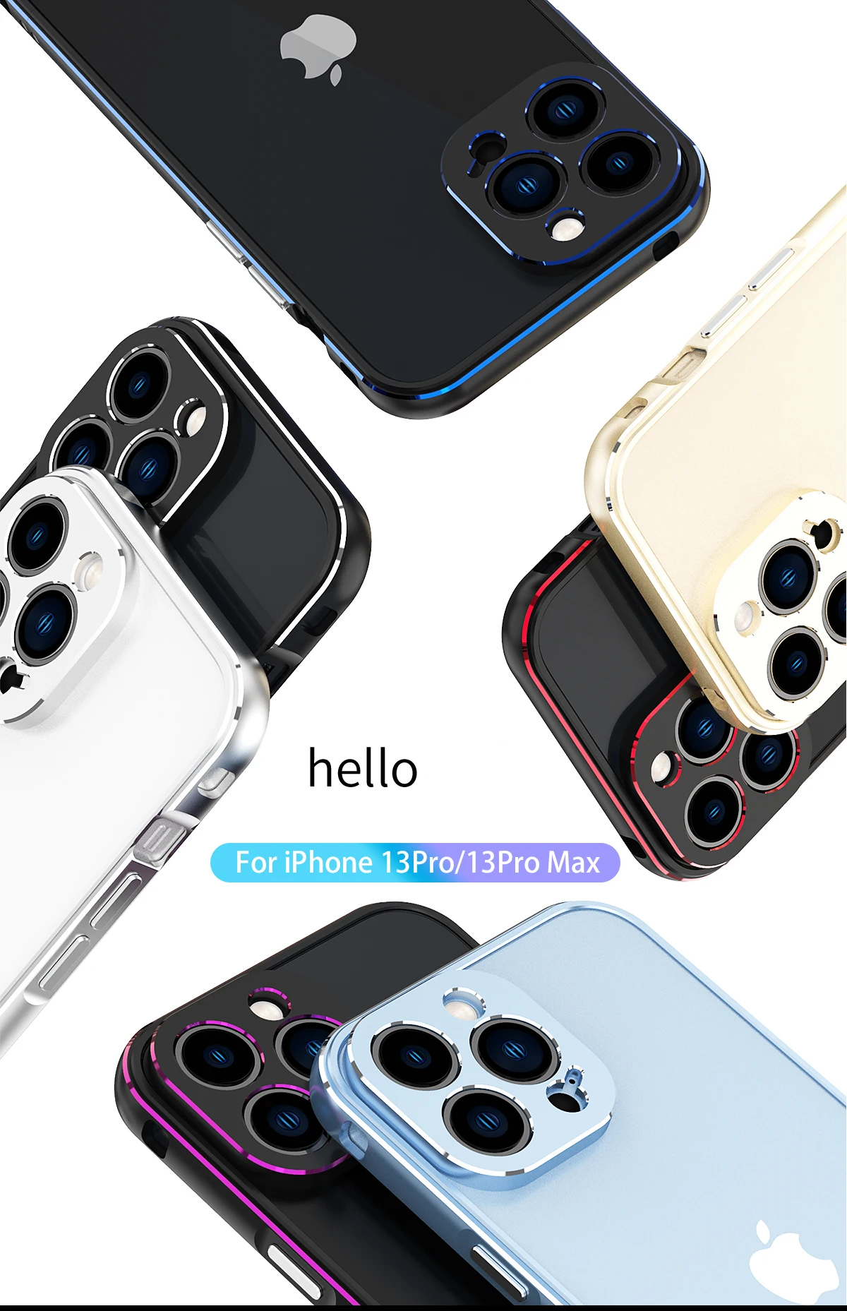 Premium iPhone Case MagSafe Compatible Magnetic Protective Cover Aluminum Bumper Metal Lens Frame Shockproof Slim Full Protection Camera Guard