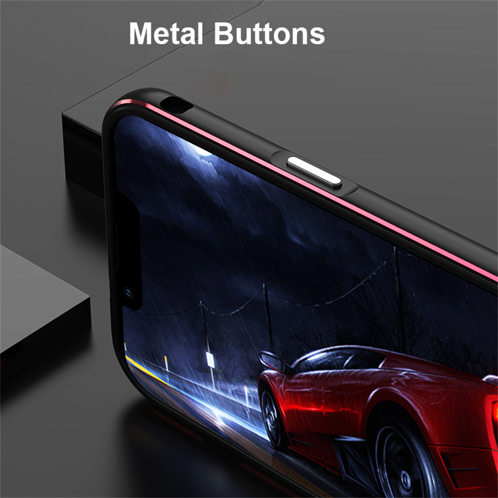 Premium iPhone Case MagSafe Compatible Magnetic Protective Cover Aluminum Bumper Metal Lens Frame Shockproof Slim Full Protection Camera Guard