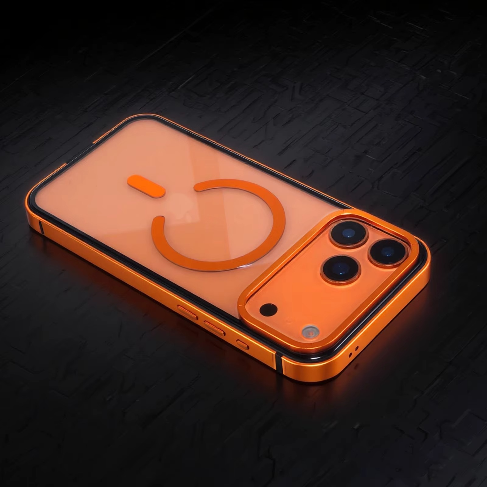 Premium iPhone Case MagSafe Compatible Magnetic Protective Cover Aluminum Frame HD Transparent Backplate Shockproof Protection Camera Lens Guard Slim Design