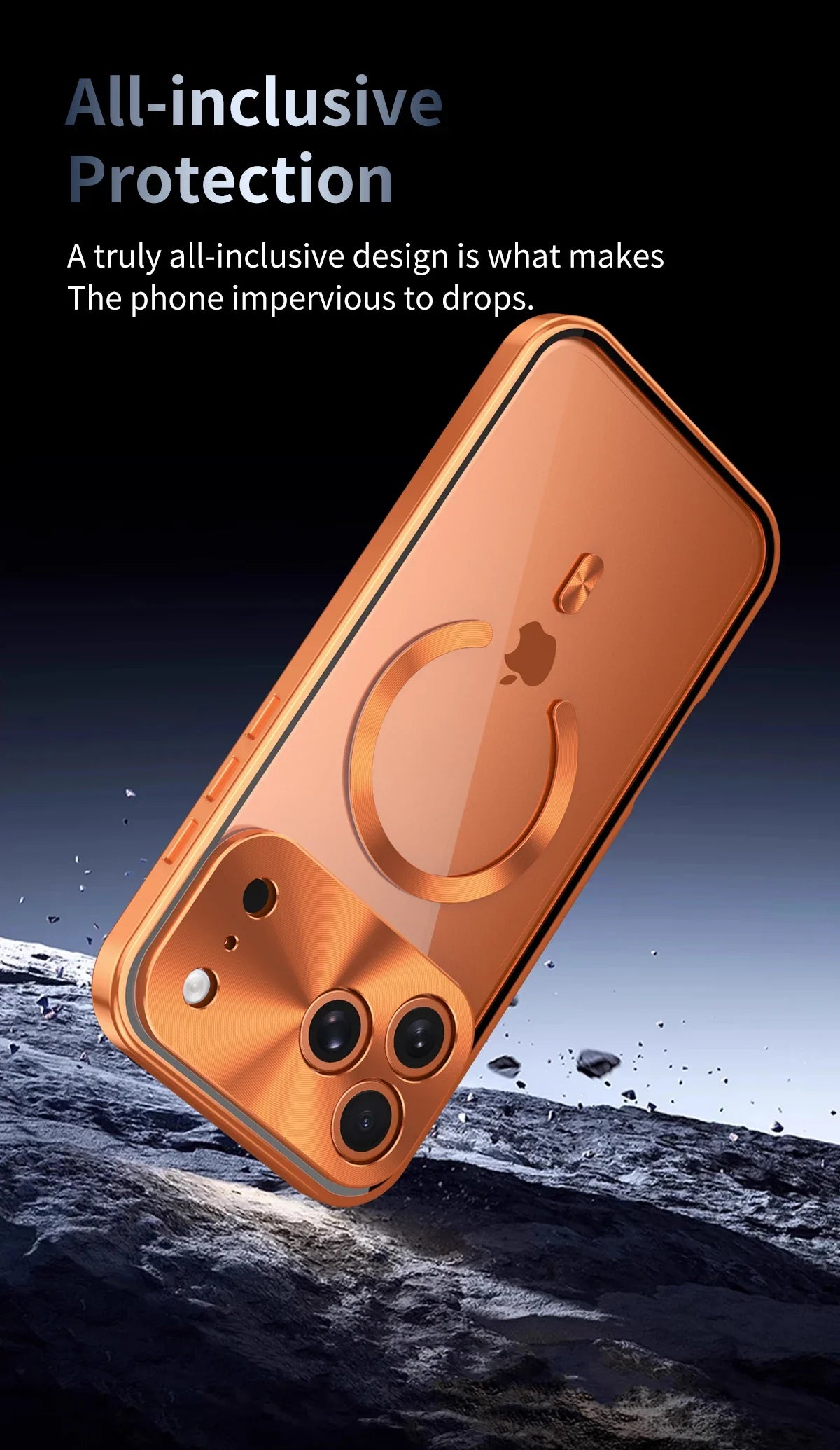 Premium iPhone Case MagSafe Compatible Magnetic Protective Cover Aluminum Frame Privacy Screen Protector Clear Back Shockproof Camera Lens Guard Slim Design