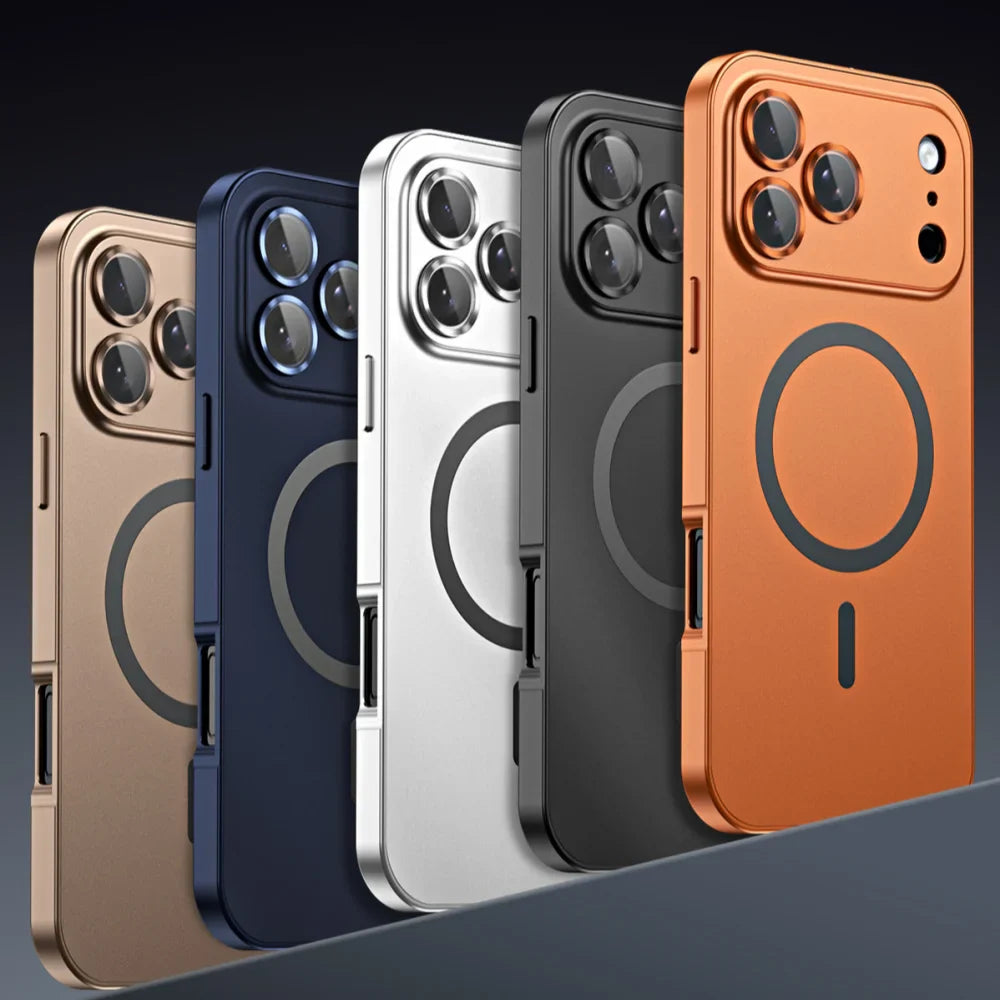 Premium iPhone Case MagSafe Compatible Magnetic Protective Cover Aluminum Metal Frame PC Back Shockproof Camera Lens Protection Ultra Thin Full Protection