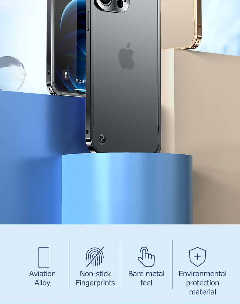 Premium iPhone Case MagSafe Compatible Magnetic Protective Cover Aluminum Metal Frame Shockproof Full Protection Camera Lens Guard Slim Design