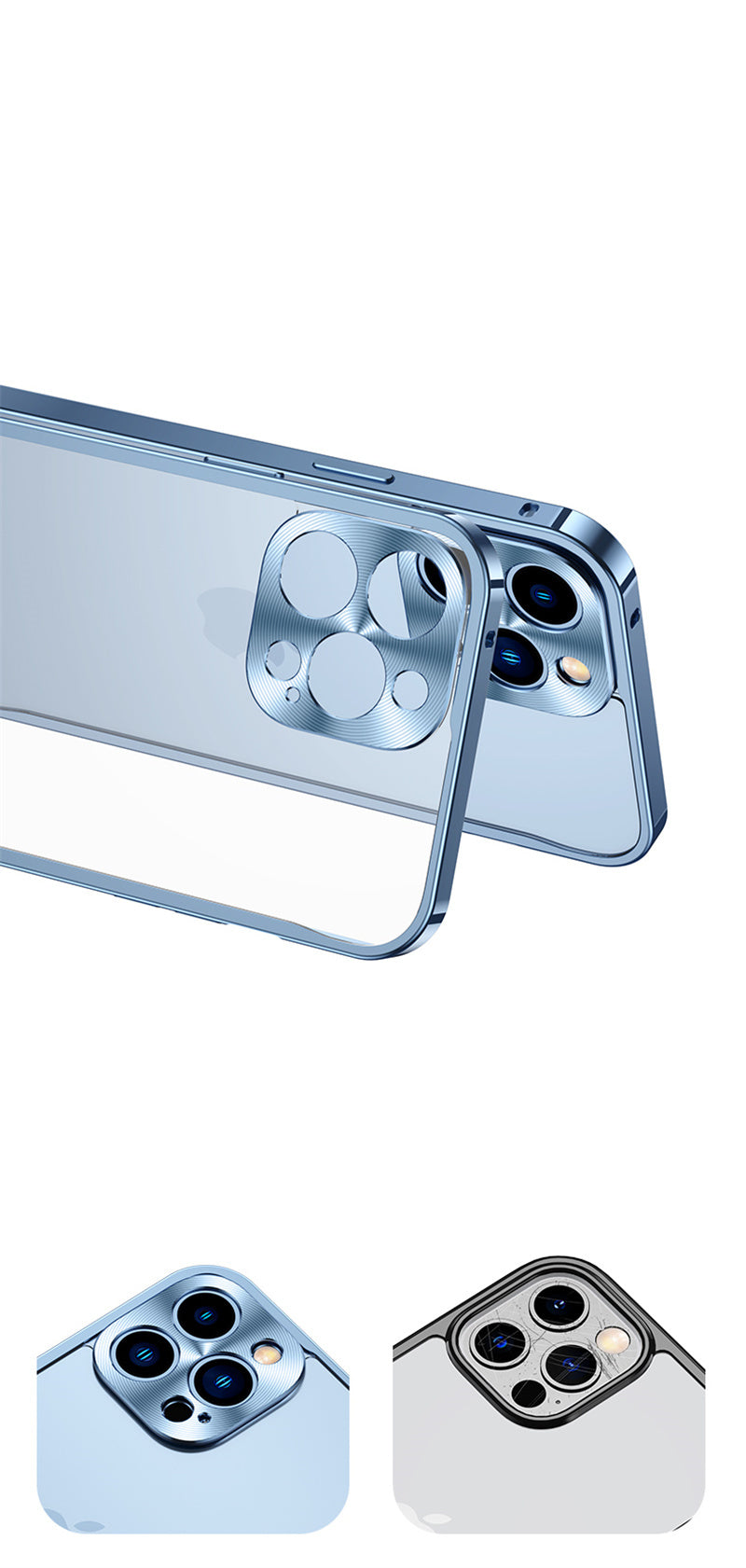 Premium iPhone Case MagSafe Compatible Magnetic Protective Cover Aluminum Metal Frame Shockproof Full Protection Camera Lens Guard Slim Design