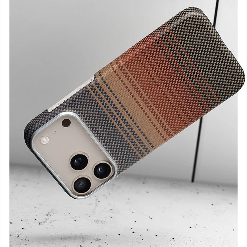 Premium iPhone Case MagSafe Compatible Magnetic Protective Cover Aramid Carbon Fiber Ultra Thin Lightweight Shockproof Design