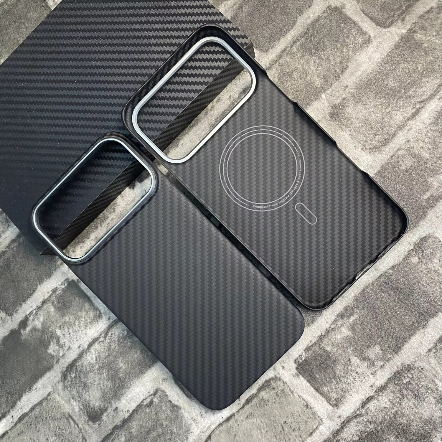Premium iPhone Case MagSafe Compatible Magnetic Protective Cover Aramid Carbon Fiber Ultra Thin Lightweight Shockproof Design