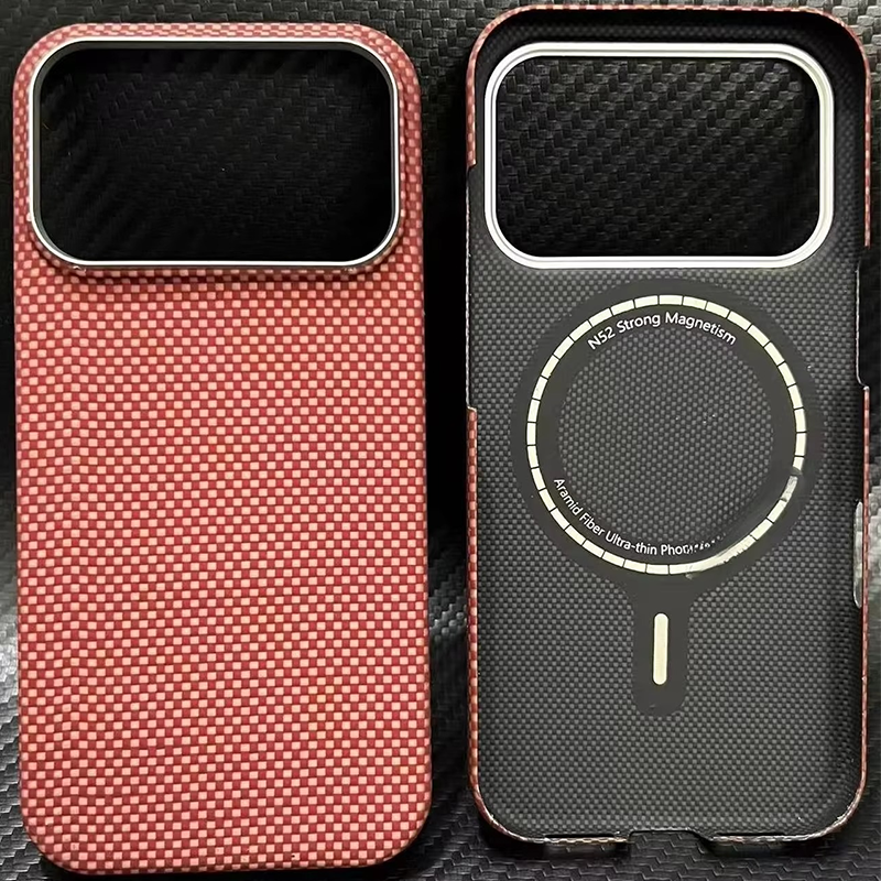 Premium iPhone Case MagSafe Compatible Magnetic Protective Cover Aramid Carbon Fiber Ultra Thin Lightweight Shockproof Design