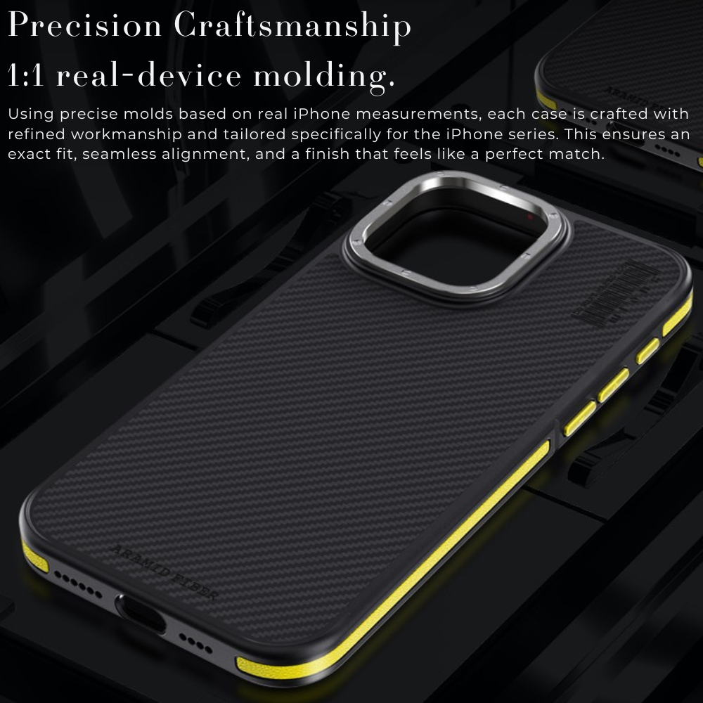 Premium iPhone Case MagSafe Compatible Magnetic Protective Cover Aramid Fiber 600D Ultra Thin Lightweight Shockproof Carbon Texture Slim Design