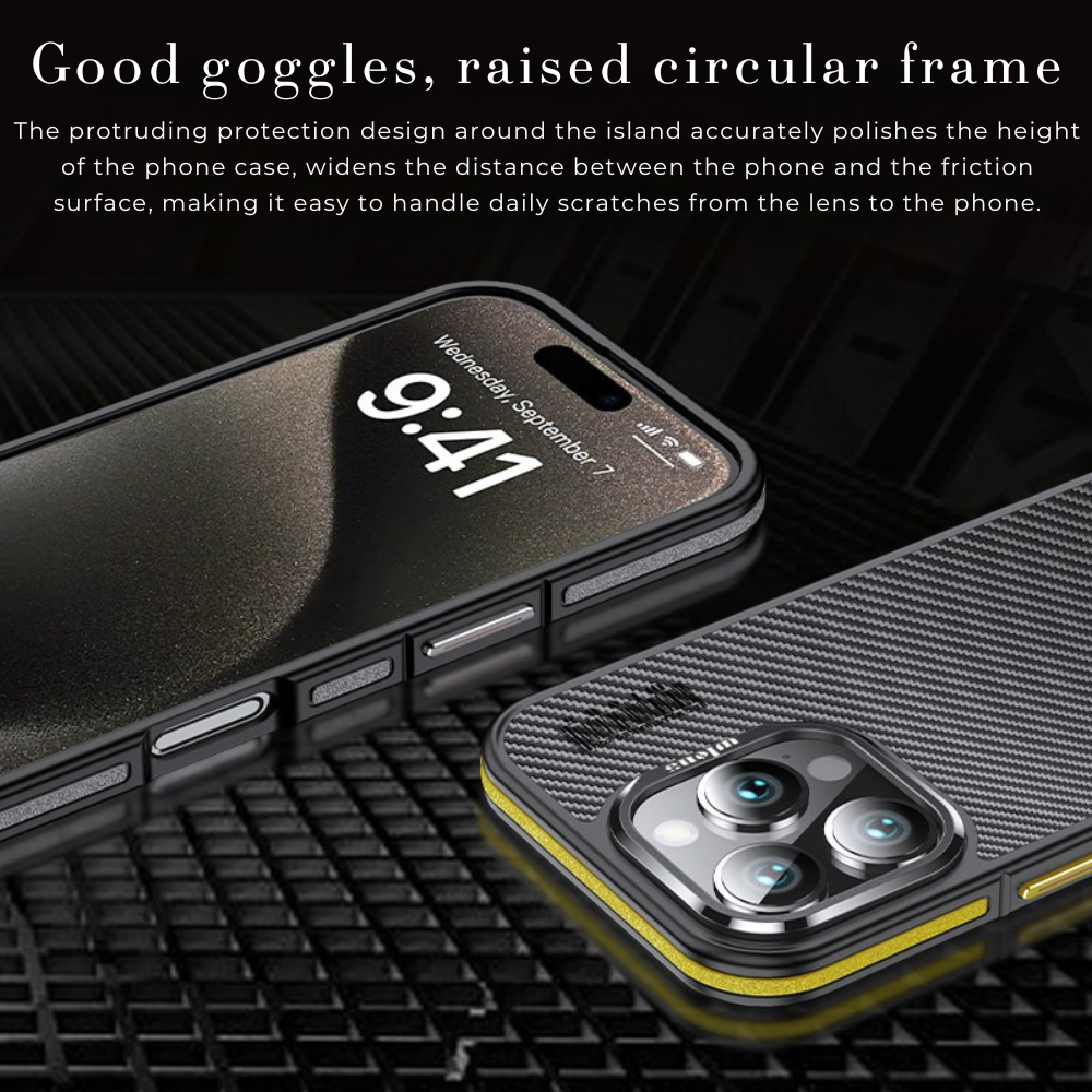 Premium iPhone Case MagSafe Compatible Magnetic Protective Cover Aramid Fiber 600D Ultra Thin Lightweight Shockproof Carbon Texture Slim Design