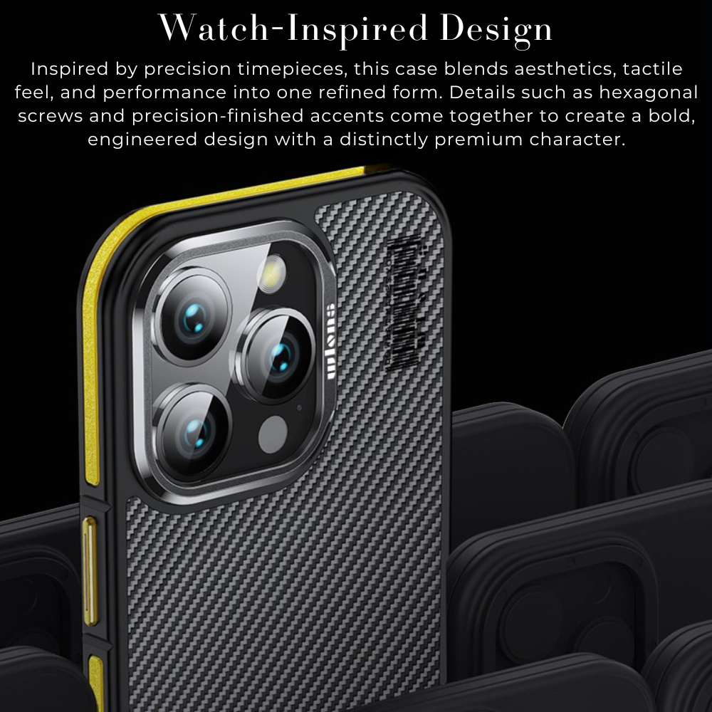 Premium iPhone Case MagSafe Compatible Magnetic Protective Cover Aramid Fiber 600D Ultra Thin Lightweight Shockproof Carbon Texture Slim Design
