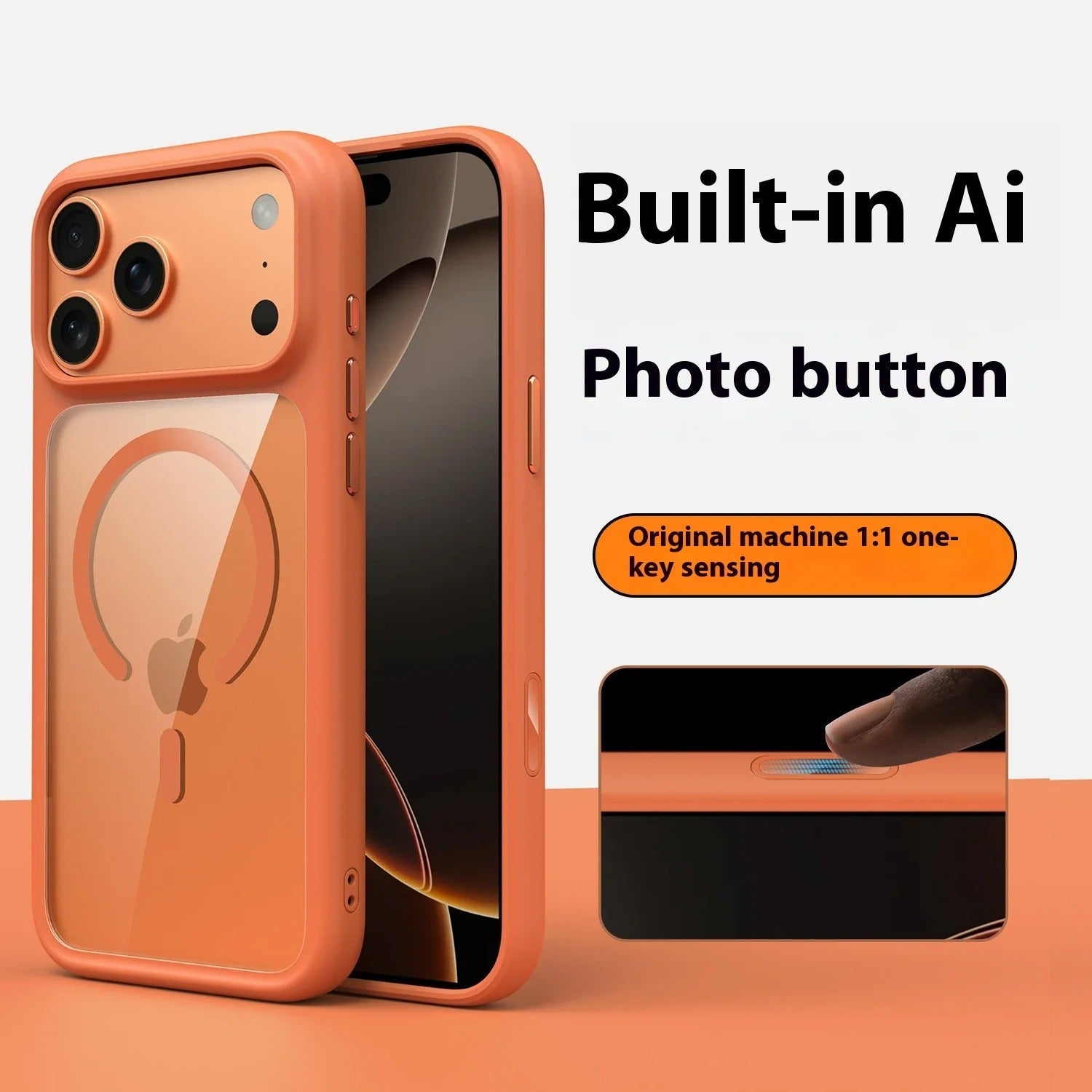Premium iPhone Case MagSafe Compatible Magnetic Protective Cover Clear Transparent Back Shockproof Armor Camera Control Button Anti Scratch Slim Design