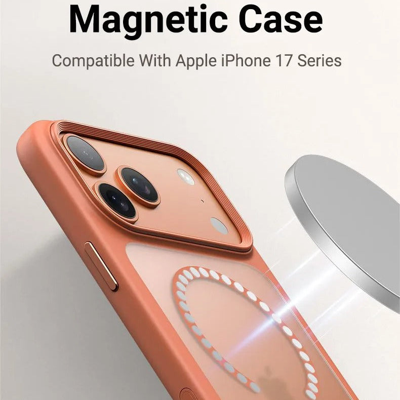 Premium iPhone Case MagSafe Compatible Magnetic Protective Cover Clear Transparent Back Shockproof Armor Camera Control Button Anti Scratch Slim Design