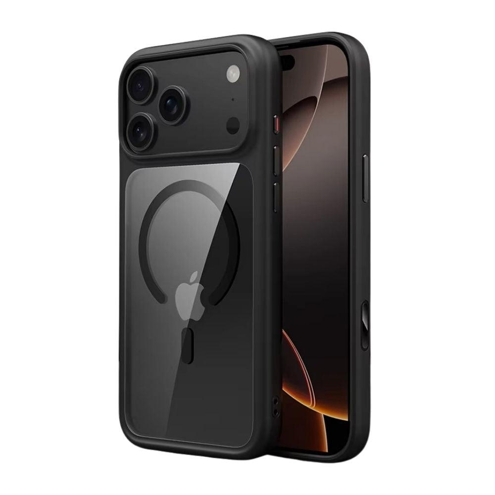 Premium iPhone Case MagSafe Compatible Magnetic Protective Cover Clear Transparent Back Shockproof Armor Camera Control Button Anti Scratch Slim Design