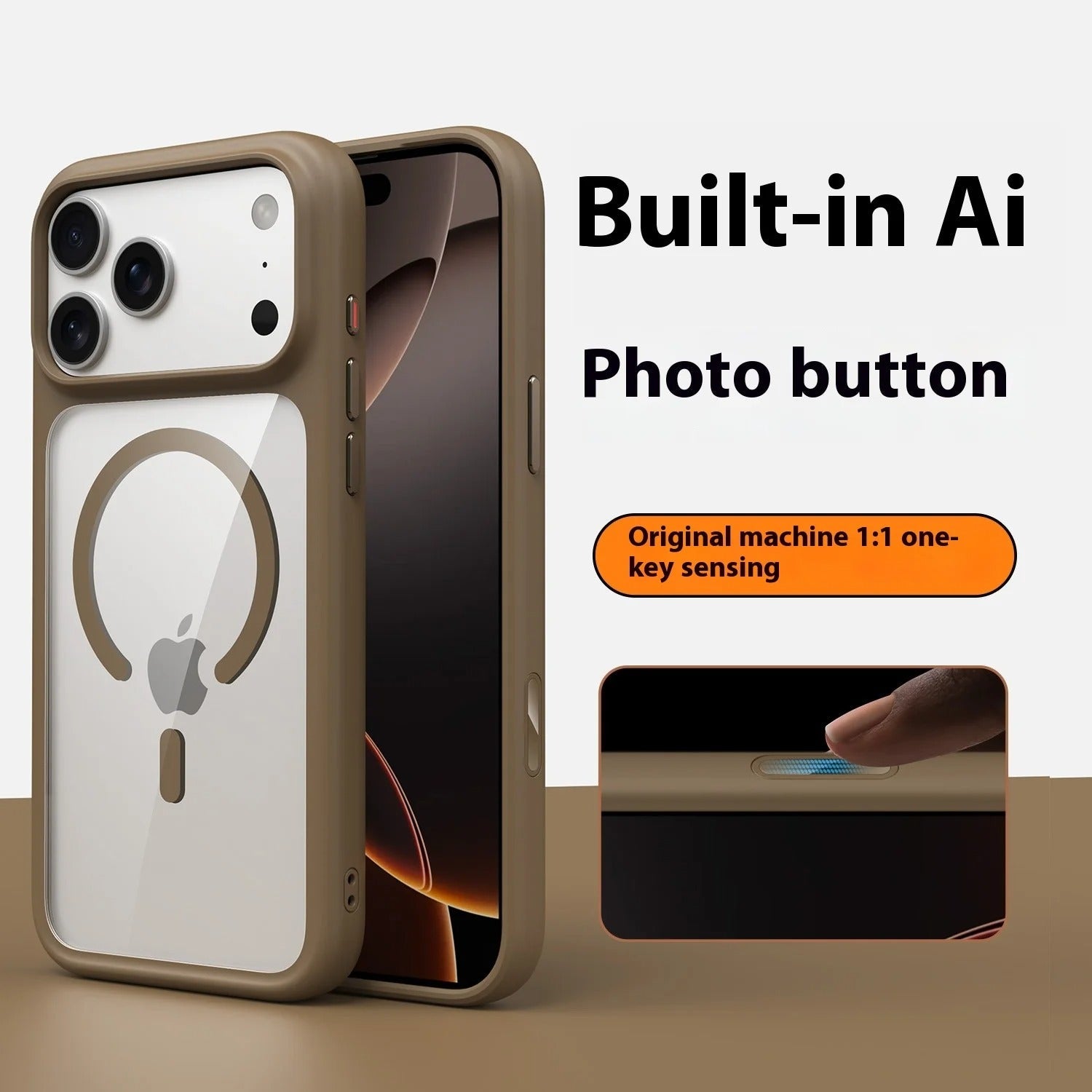 Premium iPhone Case MagSafe Compatible Magnetic Protective Cover Clear Transparent Back Shockproof Armor Camera Control Button Anti Scratch Slim Design