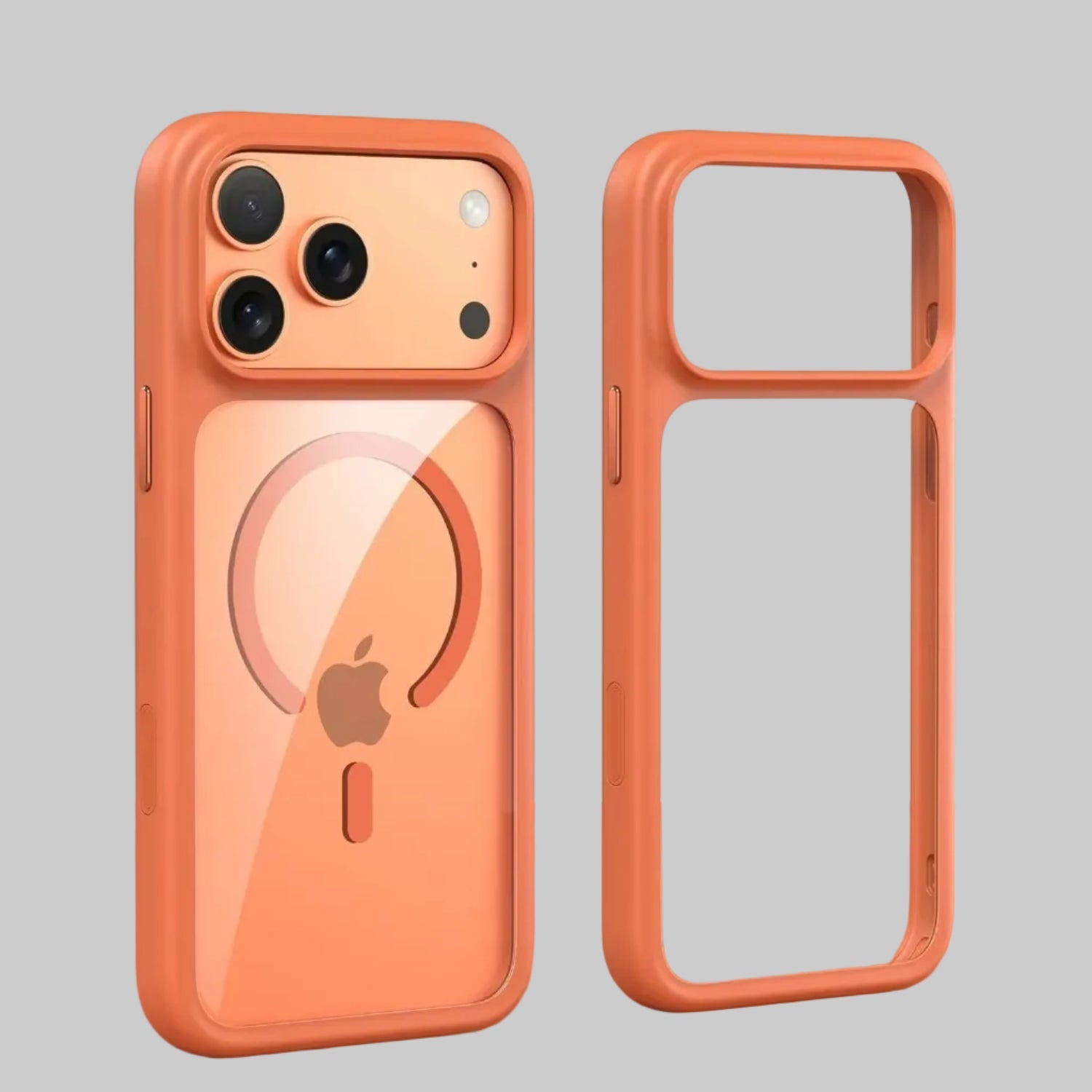 Premium iPhone Case MagSafe Compatible Magnetic Protective Cover Clear Transparent Back Shockproof Armor Camera Control Button Anti Scratch Slim Design