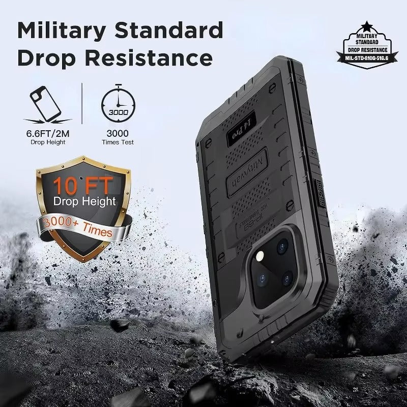 Premium iPhone Case MagSafe Compatible Magnetic Protective Cover IP68 Waterproof Aluminum Armor Frame Shockproof Full Body Protection Camera Lens Guard Rugged Design