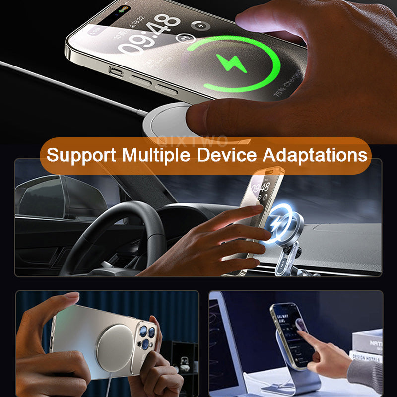 Premium iPhone Case MagSafe Compatible Magnetic Protective Cover Matte Finish Shockproof PC TPU Back Camera Lens Protection Slim Full Protection