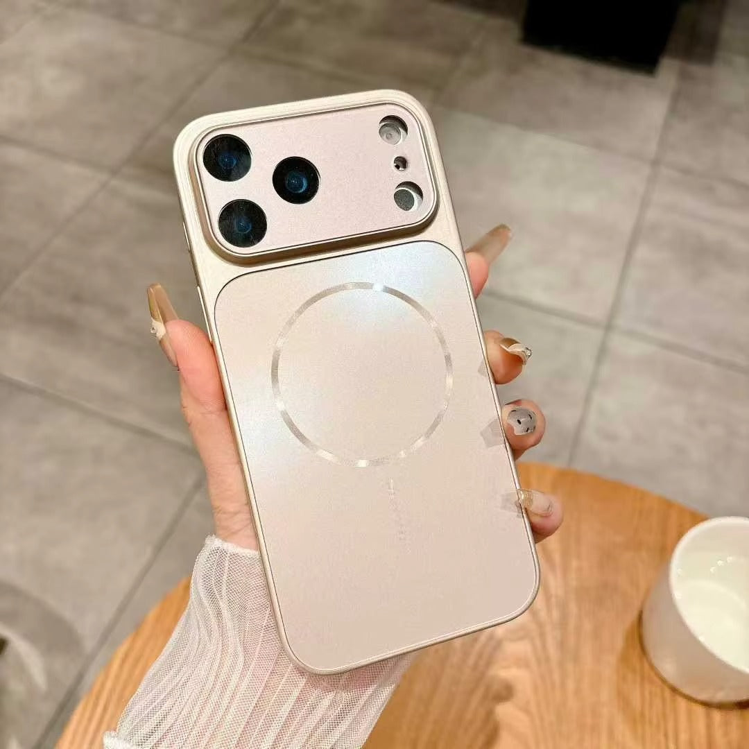 Premium iPhone Case MagSafe Compatible Magnetic Protective Cover Matte Shockproof PC Back Glass Camera Lens Guard Anti Fingerprint Finish Slim Design