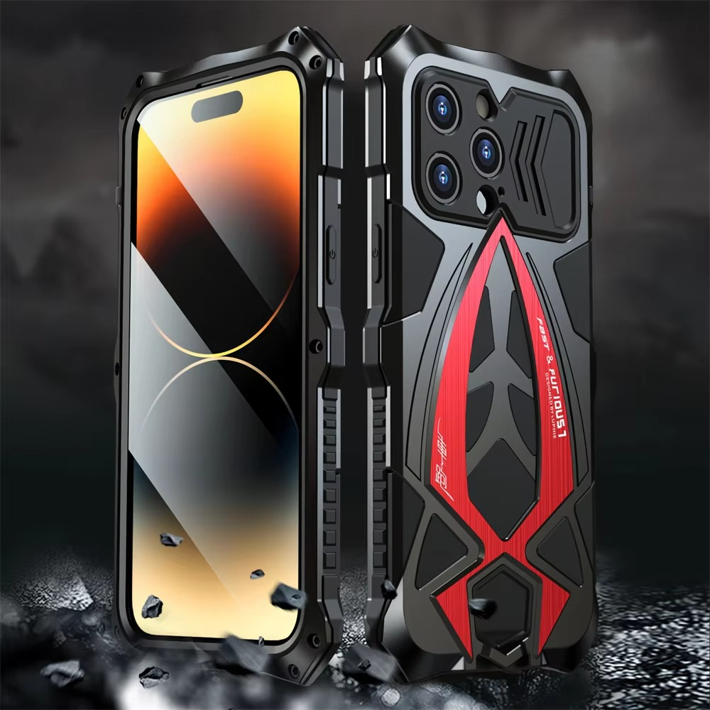 Premium iPhone Case MagSafe Compatible Magnetic Protective Cover Metal Armor Frame Shockproof TPU Interior Camera Lens Protection Ultra Thin Full Protection