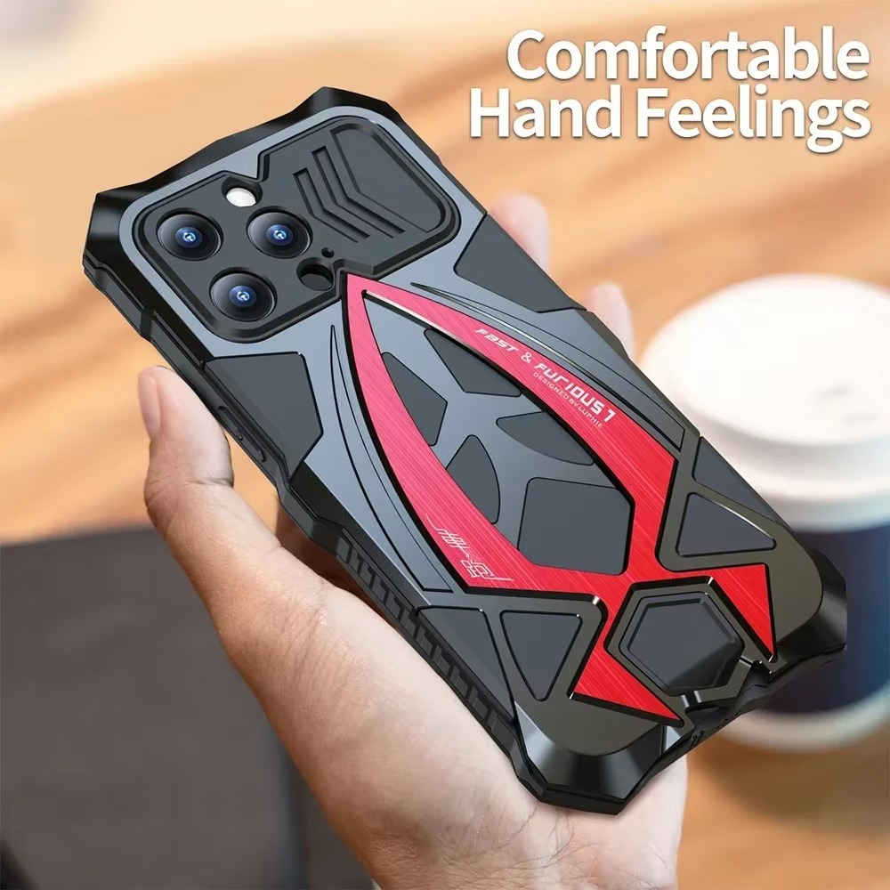 Premium iPhone Case MagSafe Compatible Magnetic Protective Cover Metal Armor Frame Shockproof TPU Interior Camera Lens Protection Ultra Thin Full Protection