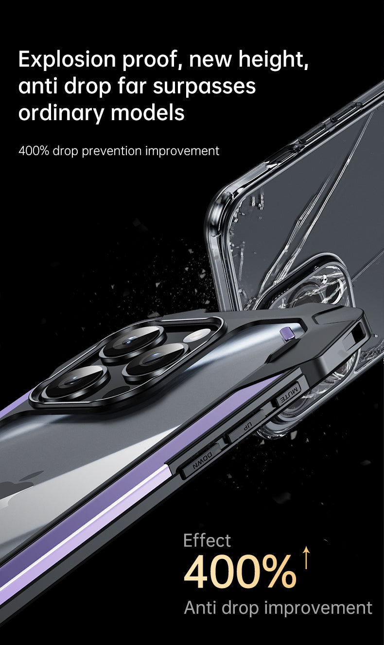Premium iPhone Case MagSafe Compatible Magnetic Protective Cover Military Armor Metal Frame Dual Layer Shockproof 360° Full Protection Tempered Glass Front Back Rugged Design