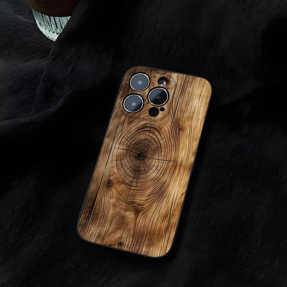 Premium iPhone Case MagSafe Compatible Magnetic Protective Cover Natural Wood Back Shockproof TPU Bumper Camera Lens Protection Ultra Thin Slim Design