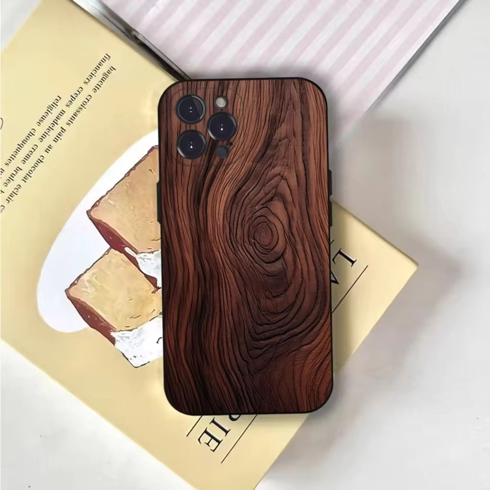 Premium iPhone Case MagSafe Compatible Magnetic Protective Cover Natural Wood Back Shockproof TPU Bumper Camera Lens Protection Ultra Thin Slim Design