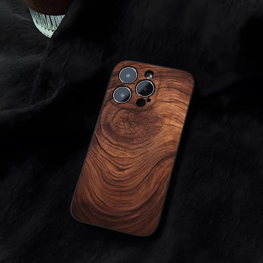 Premium iPhone Case MagSafe Compatible Magnetic Protective Cover Natural Wood Back Shockproof TPU Bumper Camera Lens Protection Ultra Thin Slim Design