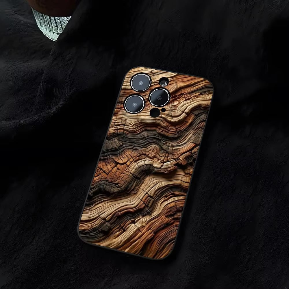 Premium iPhone Case MagSafe Compatible Magnetic Protective Cover Natural Wood Back Shockproof TPU Bumper Camera Lens Protection Ultra Thin Slim Design