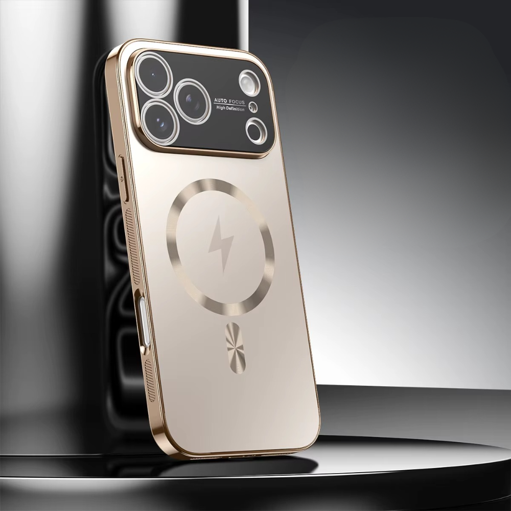 Premium iPhone Case MagSafe Compatible Magnetic Protective Cover Shockproof Aluminum Frame Electroplated Finish Matte Back Raised Camera Lens Protection
