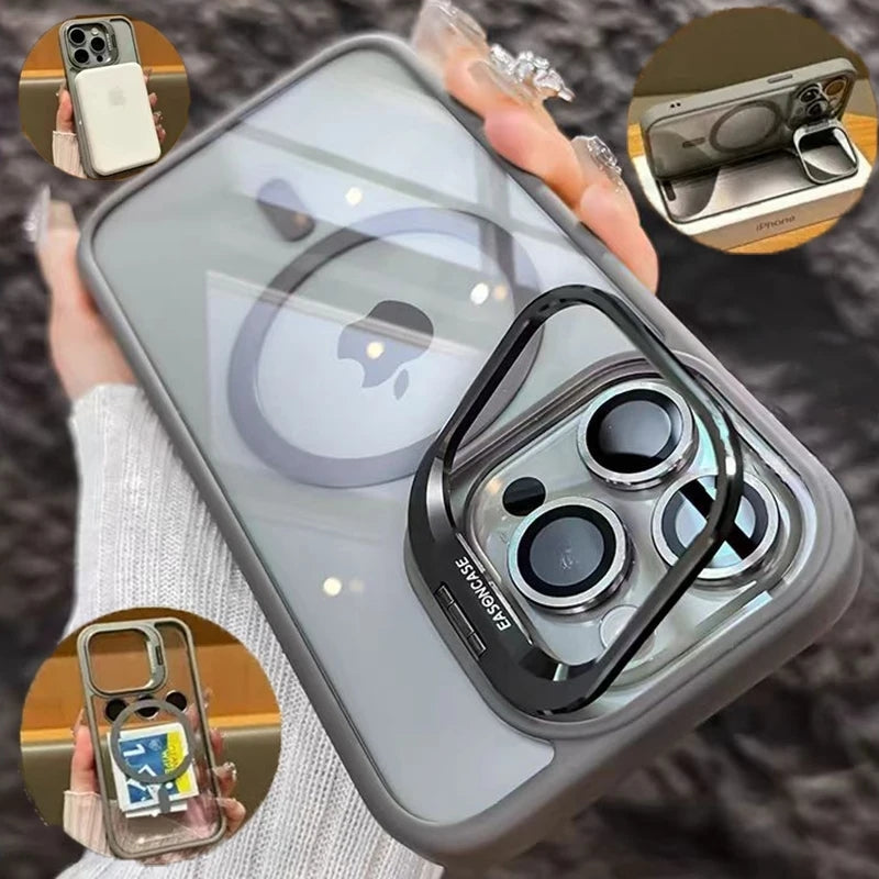 Premium iPhone Case MagSafe Compatible Magnetic Protective Cover Shockproof Bumper Full Body Protection Camera Lens Guard Slim Durable Design