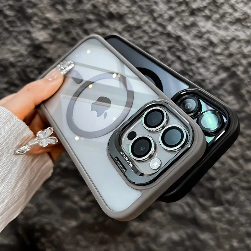 Premium iPhone Case MagSafe Compatible Magnetic Protective Cover Shockproof Bumper Full Body Protection Camera Lens Guard Slim Durable Design