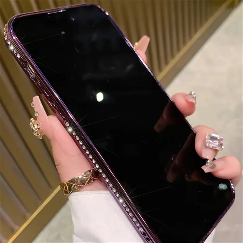 Premium iPhone Case MagSafe Compatible Magnetic Protective Cover Transparent Glitter Diamond Design Shockproof Bumper Camera Lens Protection Ultra Thin Slim