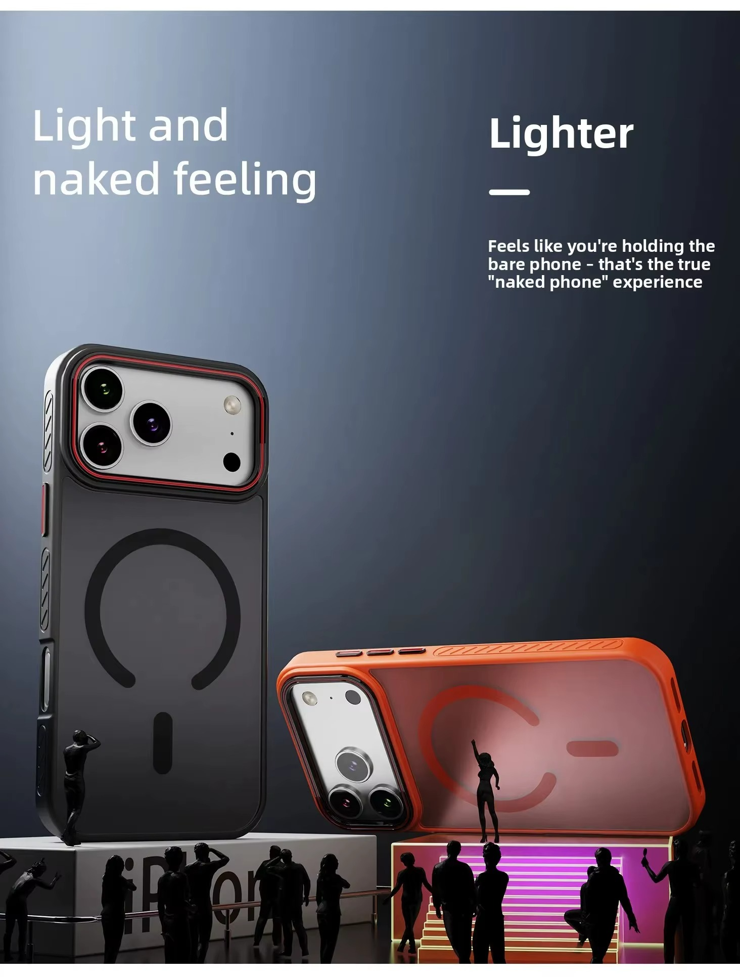 Premium iPhone Case MagSafe Compatible Magnetic Protective Cover Transparent Matte Back Shockproof Frame Raised Camera Lens Protection Slim Design