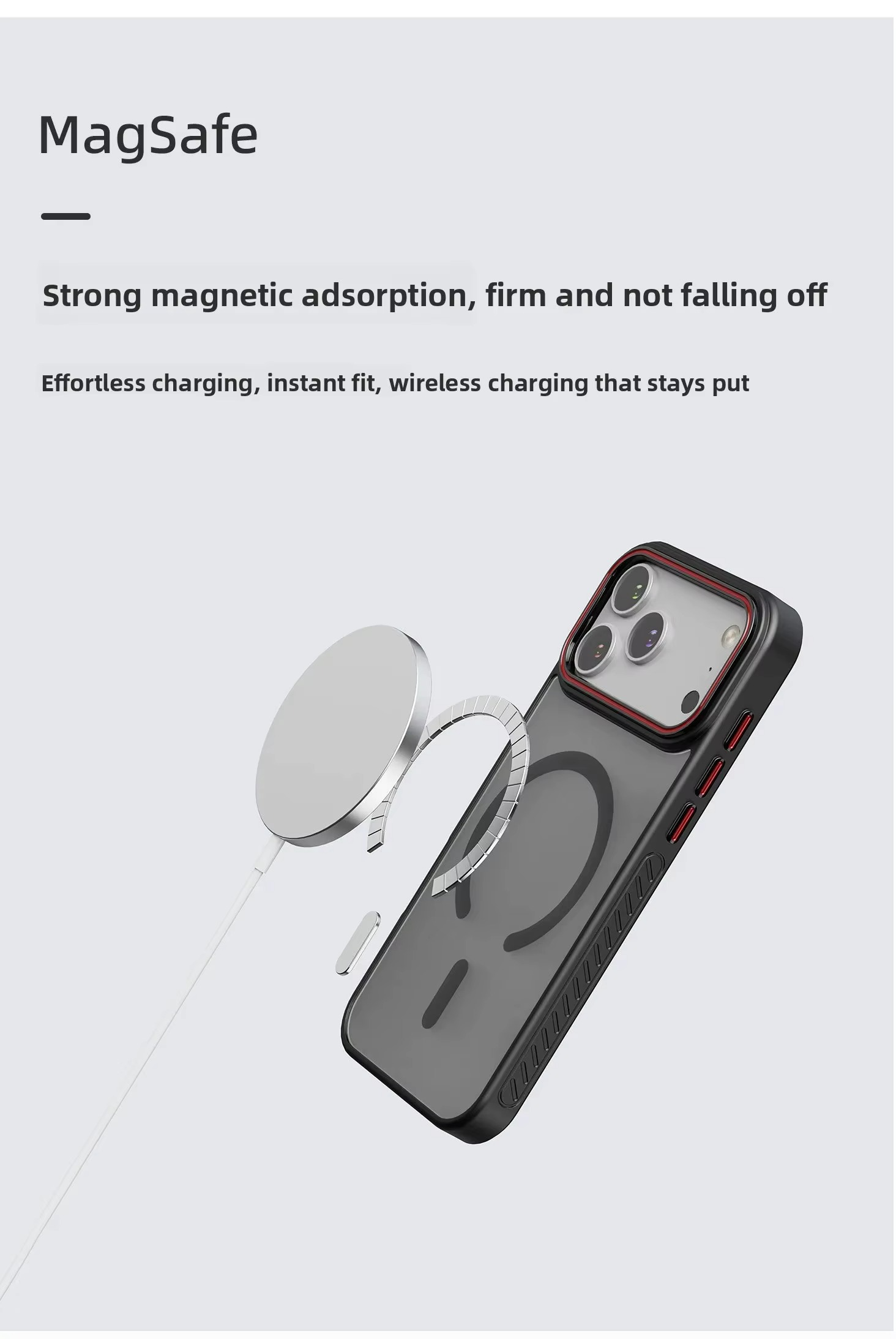 Premium iPhone Case MagSafe Compatible Magnetic Protective Cover Transparent Matte Back Shockproof Frame Raised Camera Lens Protection Slim Design