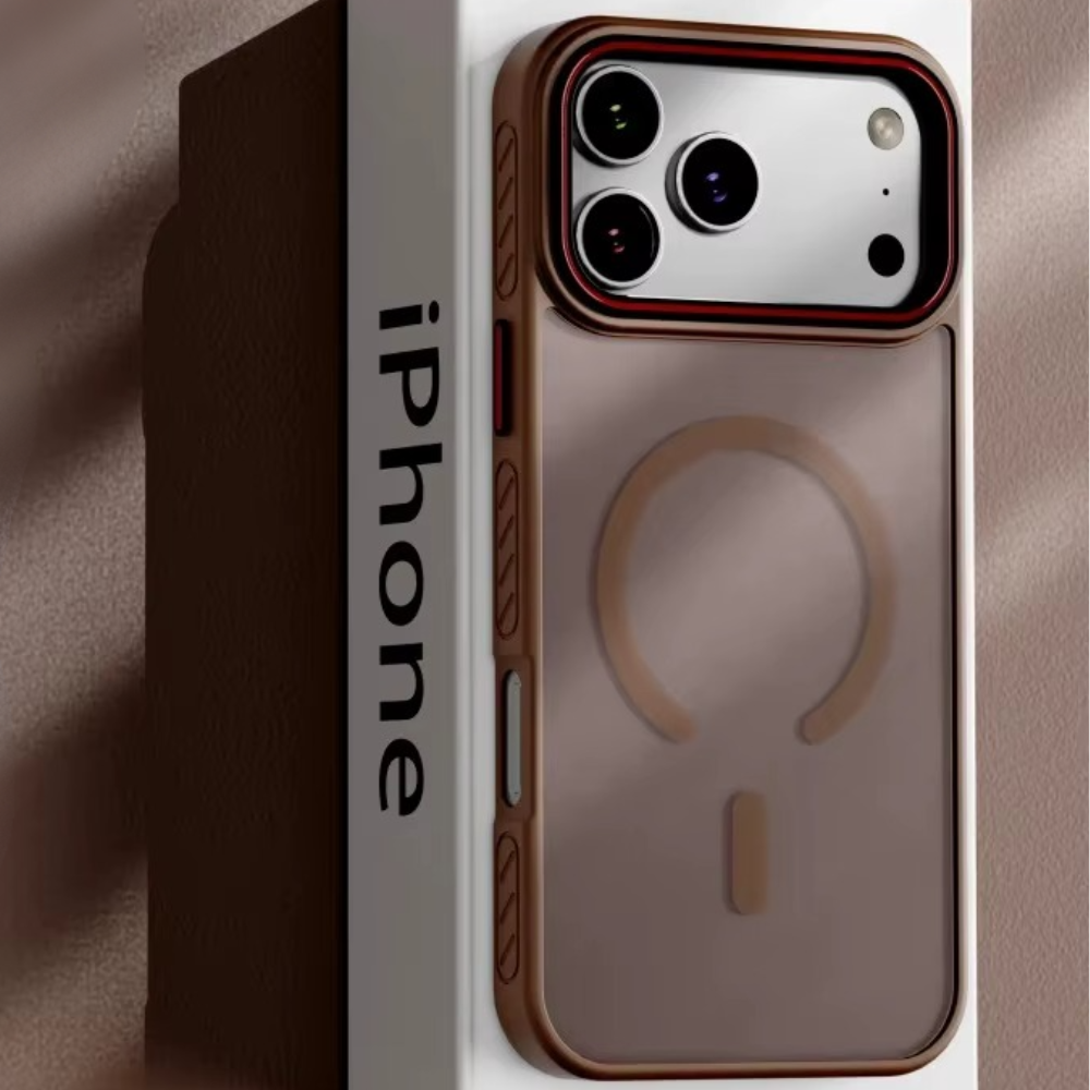 Premium iPhone Case MagSafe Compatible Magnetic Protective Cover Transparent Matte Back Shockproof Frame Raised Camera Lens Protection Slim Design