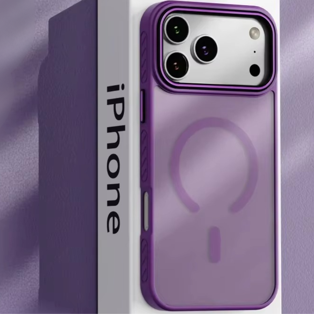 Premium iPhone Case MagSafe Compatible Magnetic Protective Cover Transparent Matte Back Shockproof Frame Raised Camera Lens Protection Slim Design