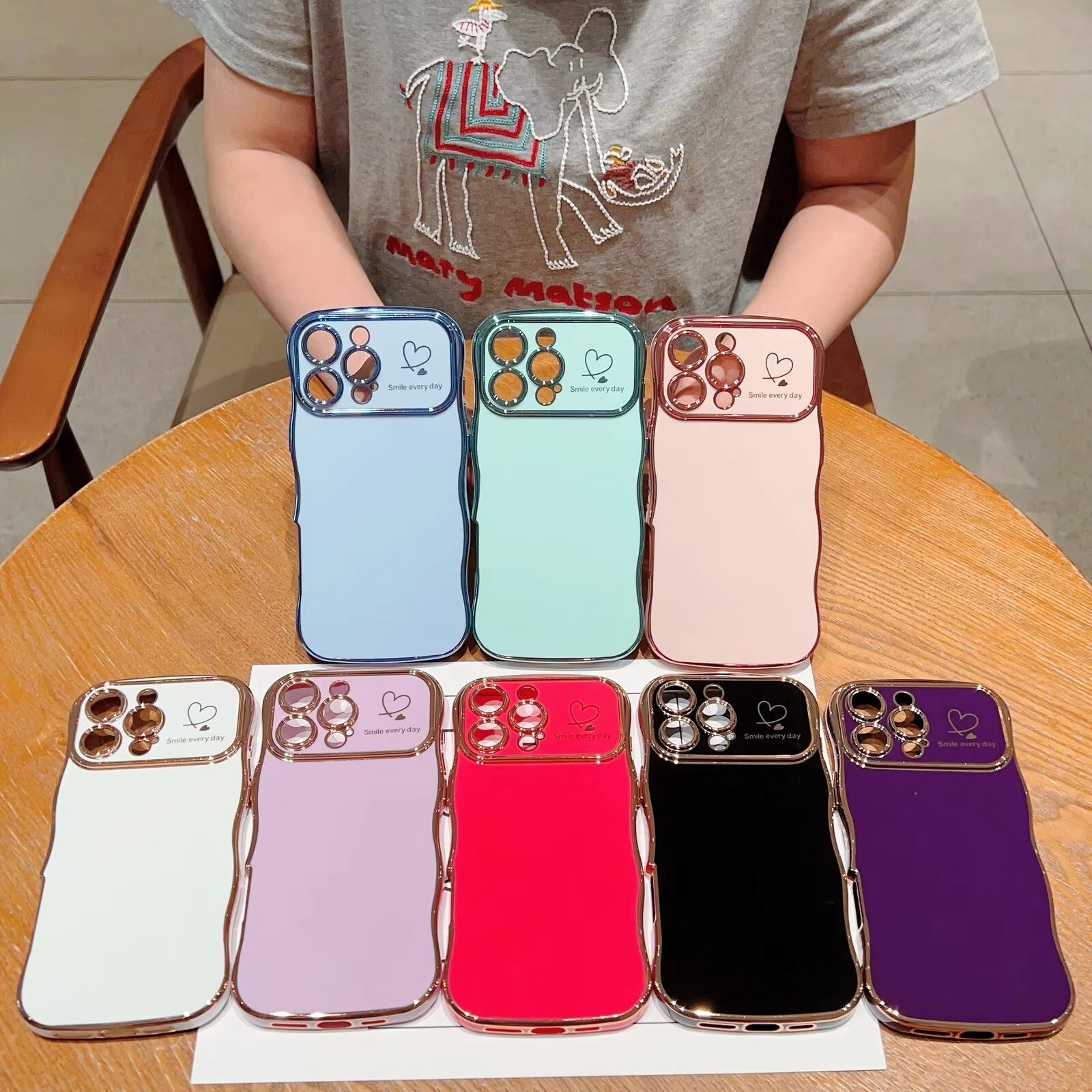 Premium iPhone Case MagSafe Compatible Magnetic Protective Cover Transparent Plating Wave Heart Design Shockproof Camera Lens Protection Ultra Thin Full Protection