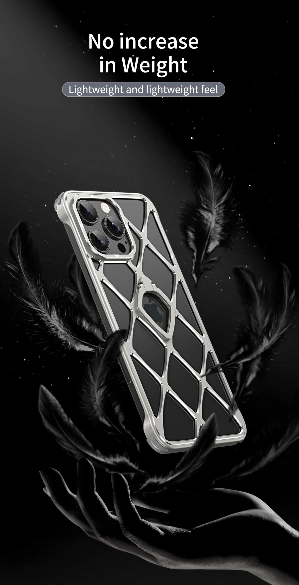 Premium iPhone Case MagSafe Compatible Magnetic Protective Cover Ultra Light Metal Frame Cooling Back Built-in Stand Shockproof Slim Design