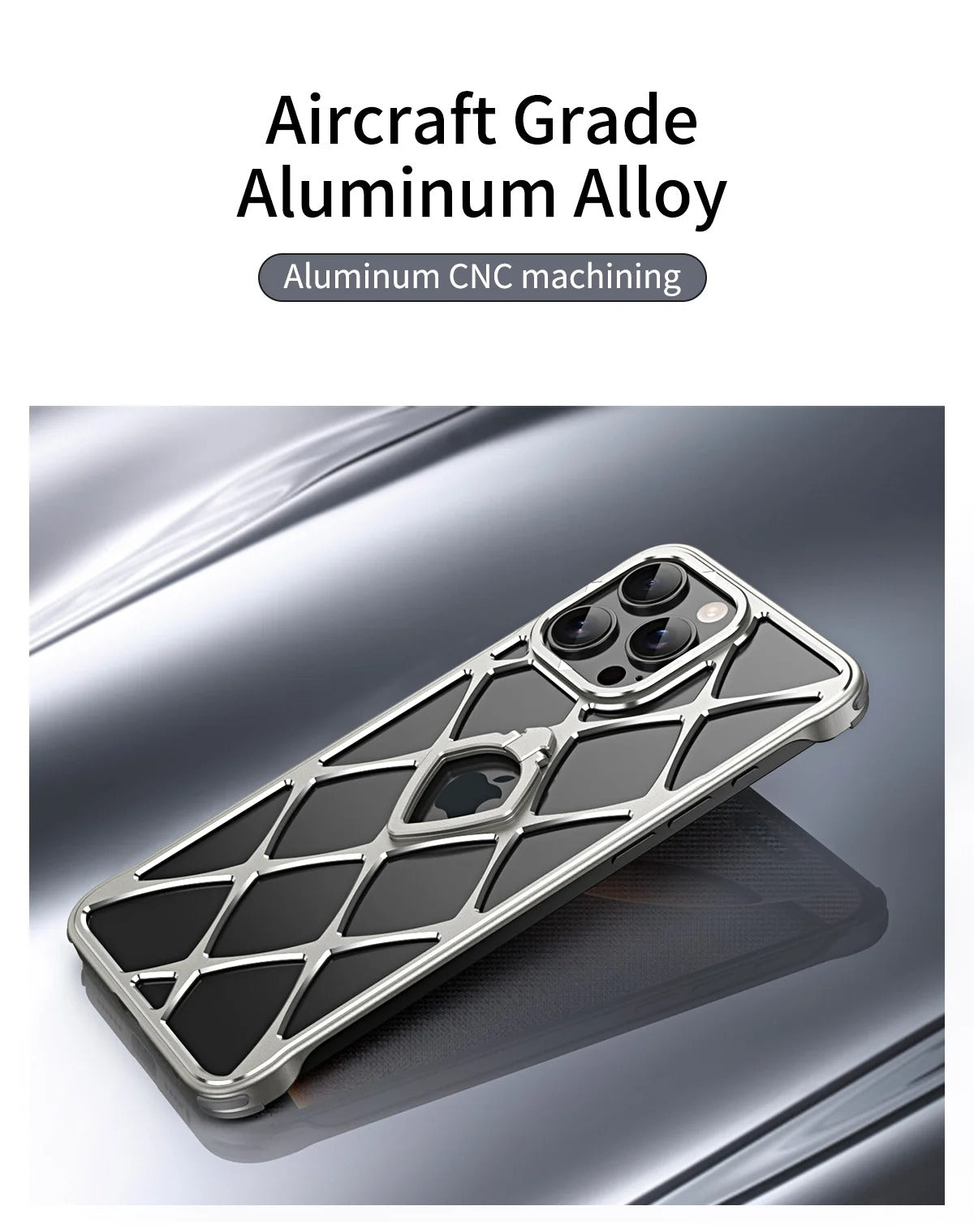 Premium iPhone Case MagSafe Compatible Magnetic Protective Cover Ultra Light Metal Frame Cooling Back Built-in Stand Shockproof Slim Design