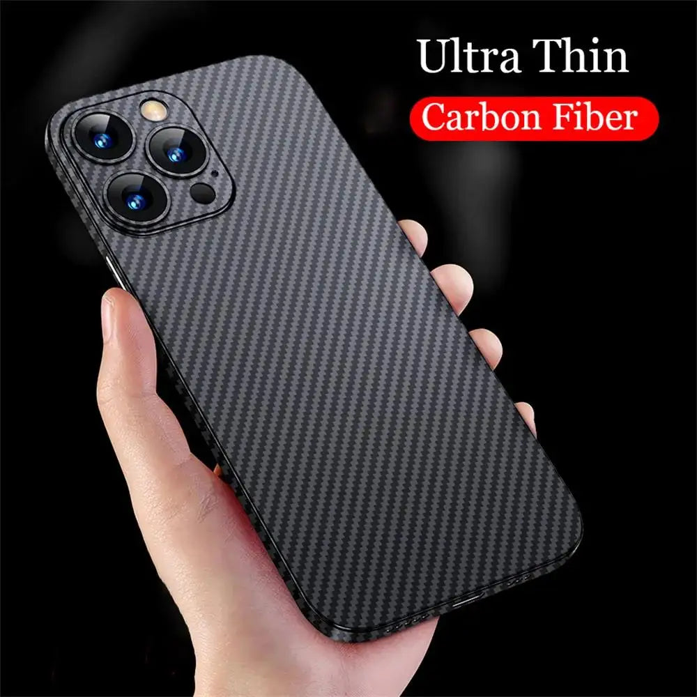 Premium iPhone Case MagSafe Compatible Magnetic Protective Cover Ultra Thin 0.2mm Carbon Fiber Matte PP Back Lightweight Scratch Resistant Slim Design