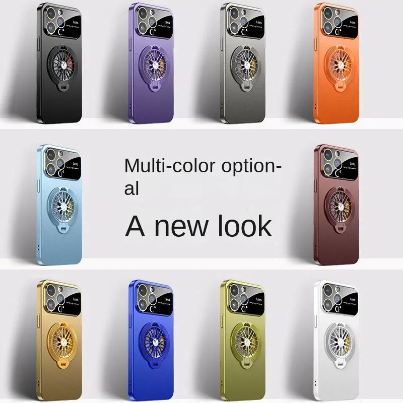 Premium iPhone Case MagSafe Compatible Magnetic Rotating Ring Stand Shockproof Protective Cover Foldable Kickstand Camera Lens Protection Slim Design