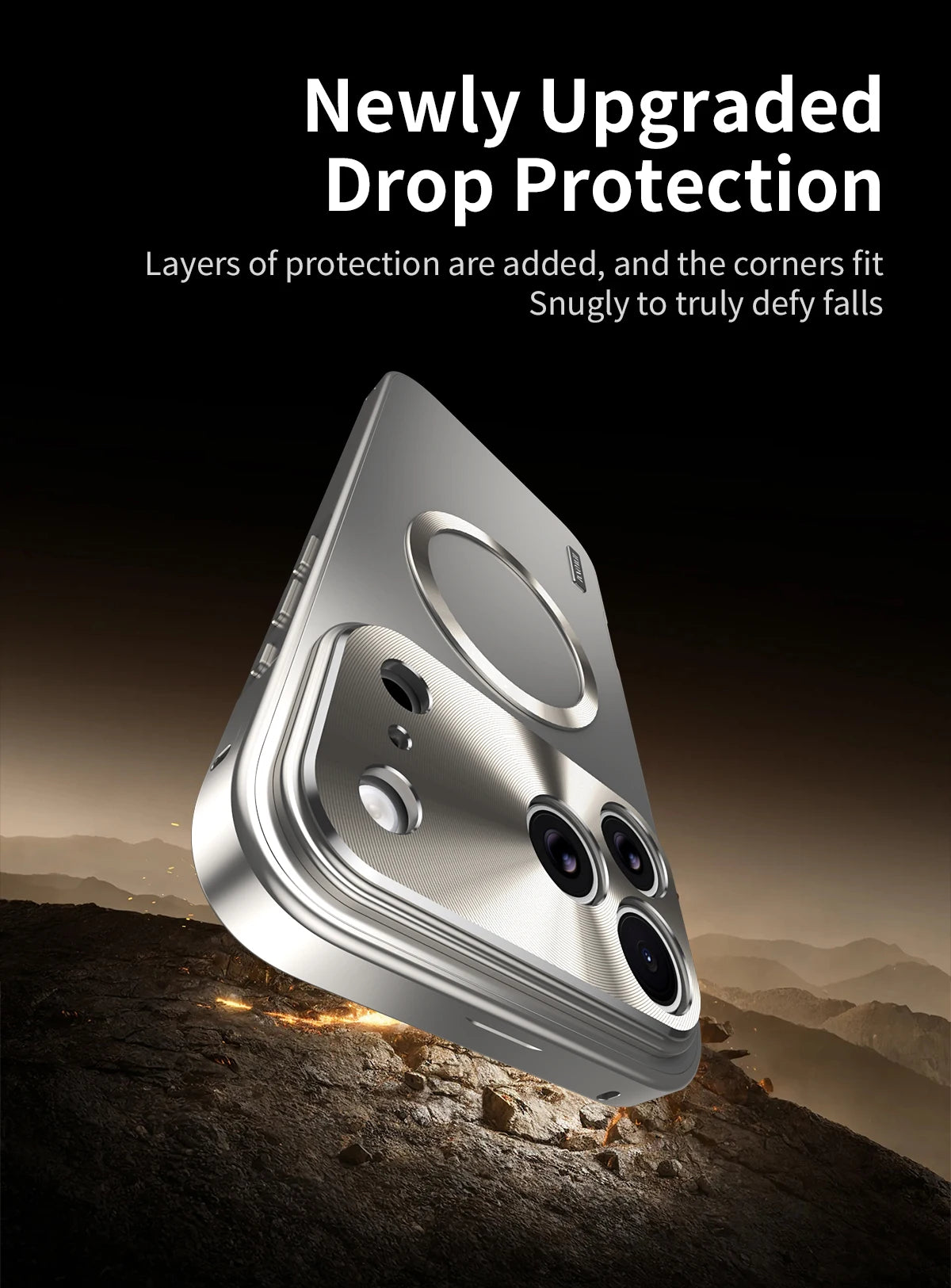 Premium iPhone Case MagSafe Compatible Magnetic Shockproof Cover Camera Lens Protection Ultra Thin Aluminum Frame Frosted Matte Back Full Protection