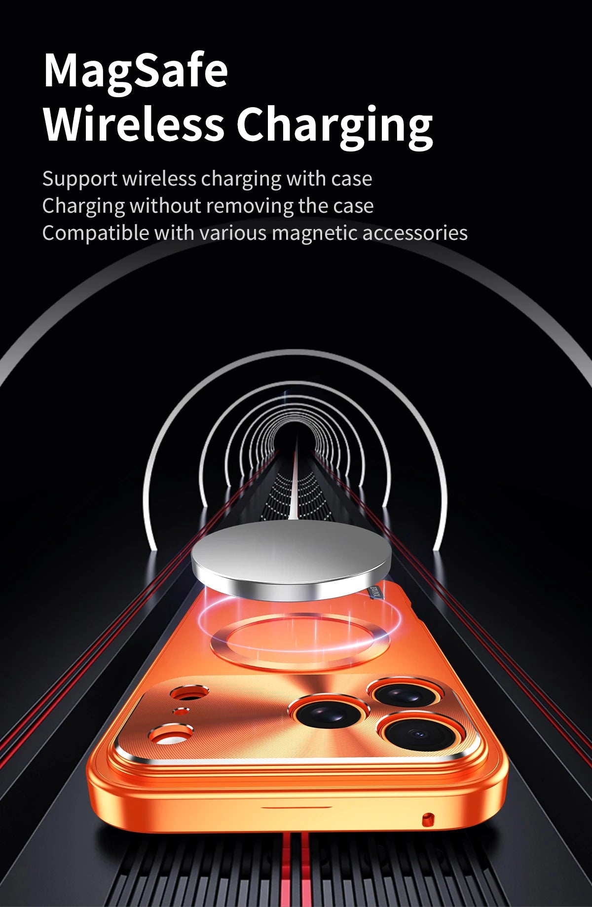 Premium iPhone Case MagSafe Compatible Magnetic Shockproof Cover Camera Lens Protection Ultra Thin Aluminum Frame Frosted Matte Back Full Protection