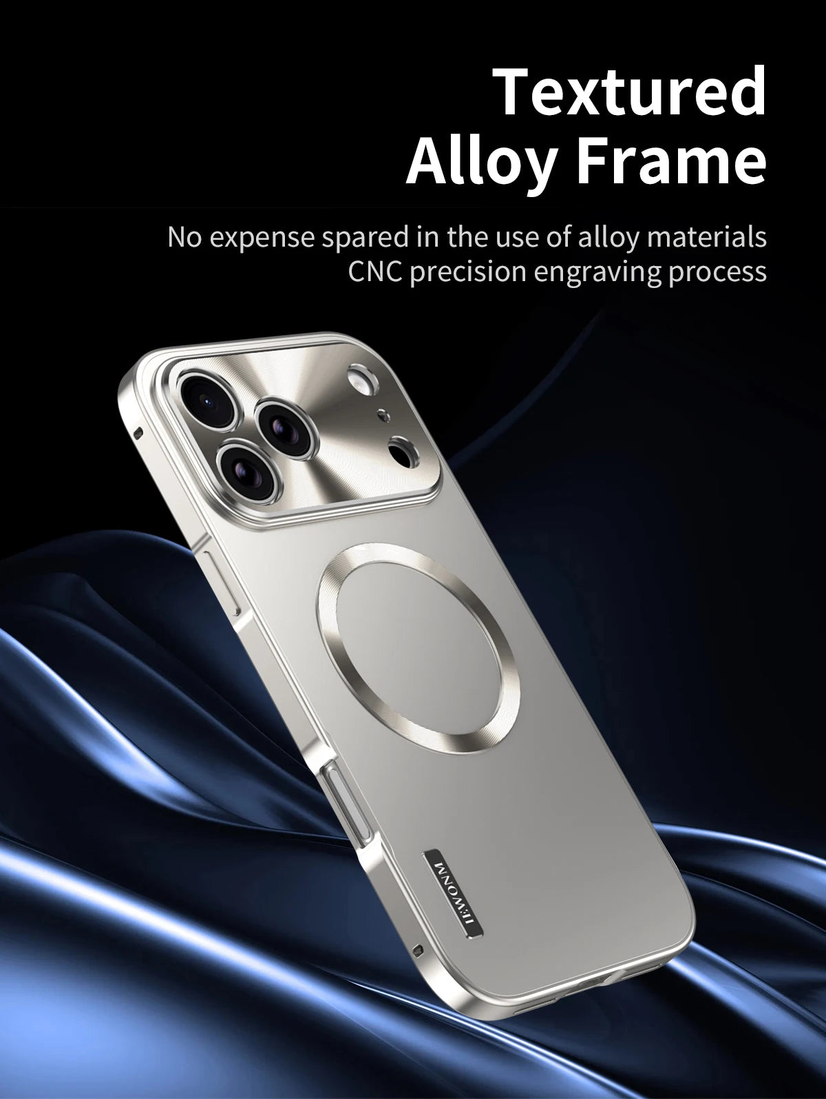 Premium iPhone Case MagSafe Compatible Magnetic Shockproof Cover Camera Lens Protection Ultra Thin Aluminum Frame Frosted Matte Back Full Protection