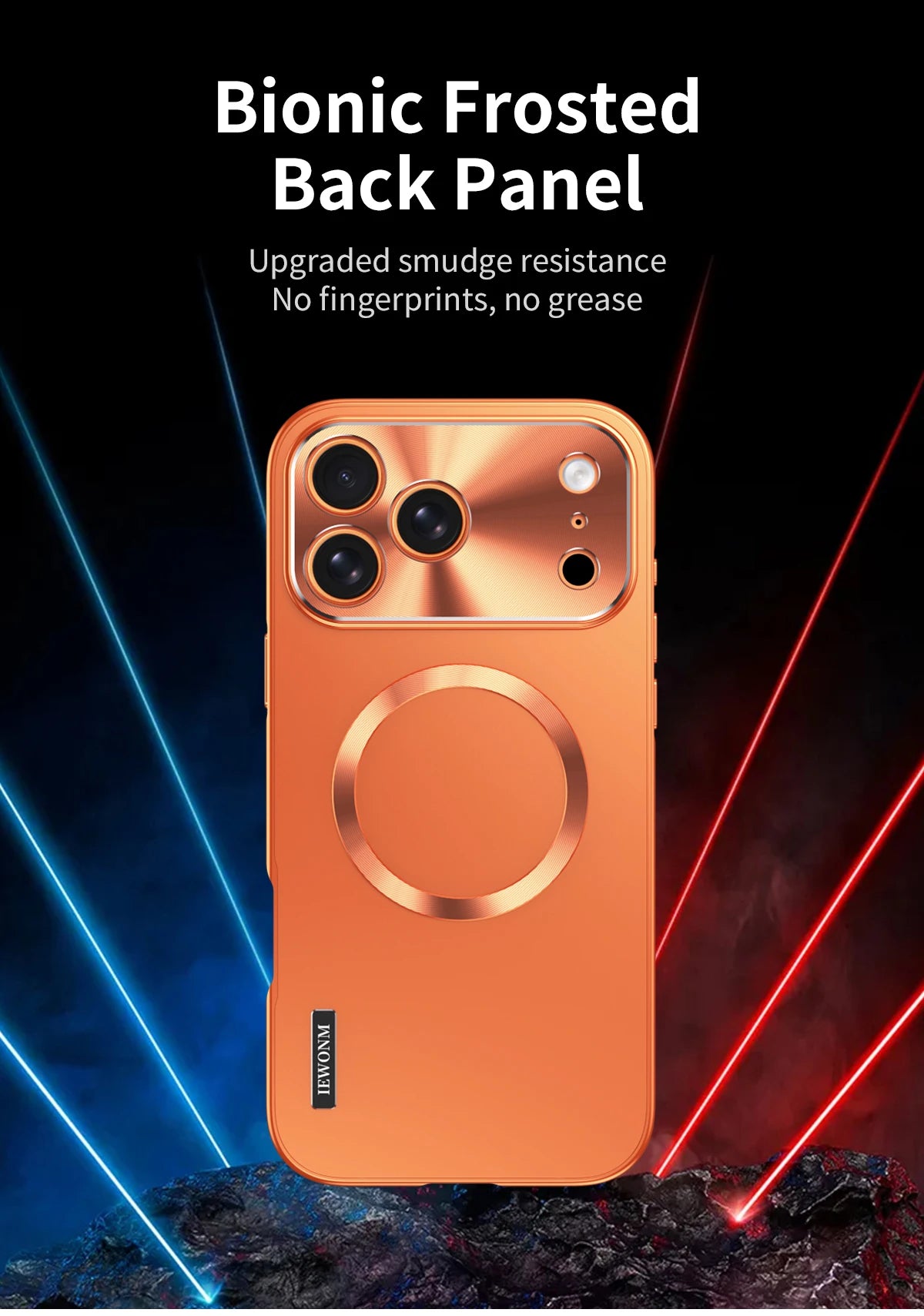 Premium iPhone Case MagSafe Compatible Magnetic Shockproof Cover Camera Lens Protection Ultra Thin Aluminum Frame Frosted Matte Back Full Protection