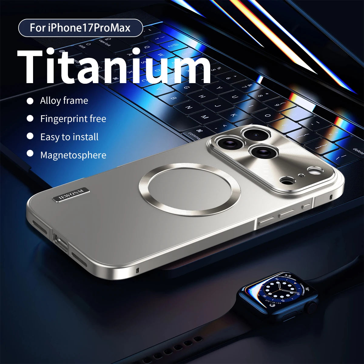 Premium iPhone Case MagSafe Compatible Magnetic Shockproof Cover Camera Lens Protection Ultra Thin Aluminum Frame Frosted Matte Back Full Protection