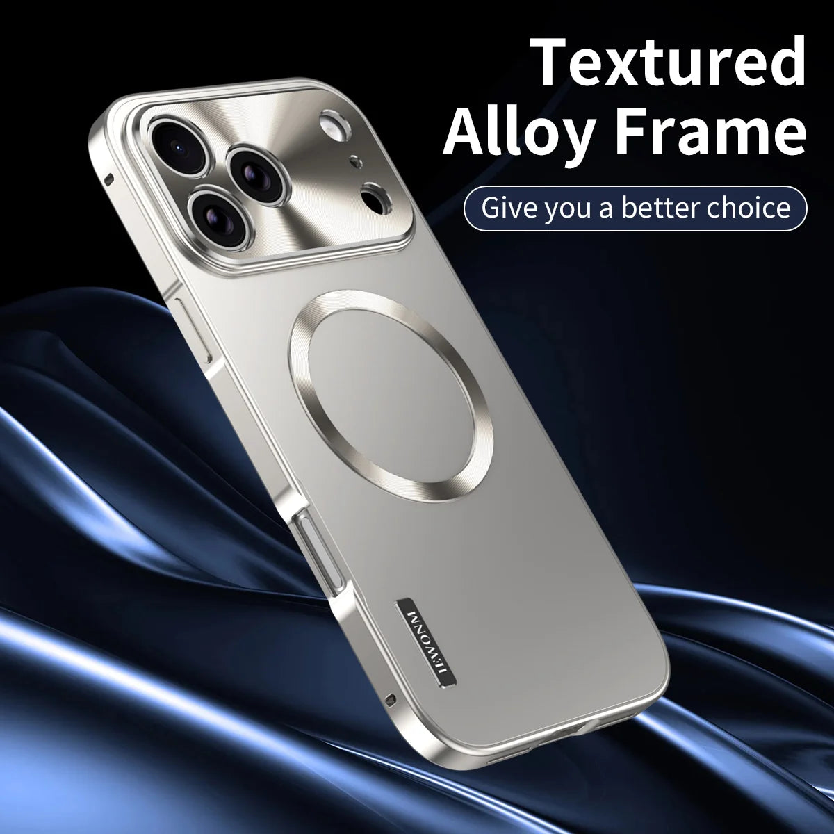 Premium iPhone Case MagSafe Compatible Magnetic Shockproof Cover Camera Lens Protection Ultra Thin Aluminum Frame Frosted Matte Back Full Protection